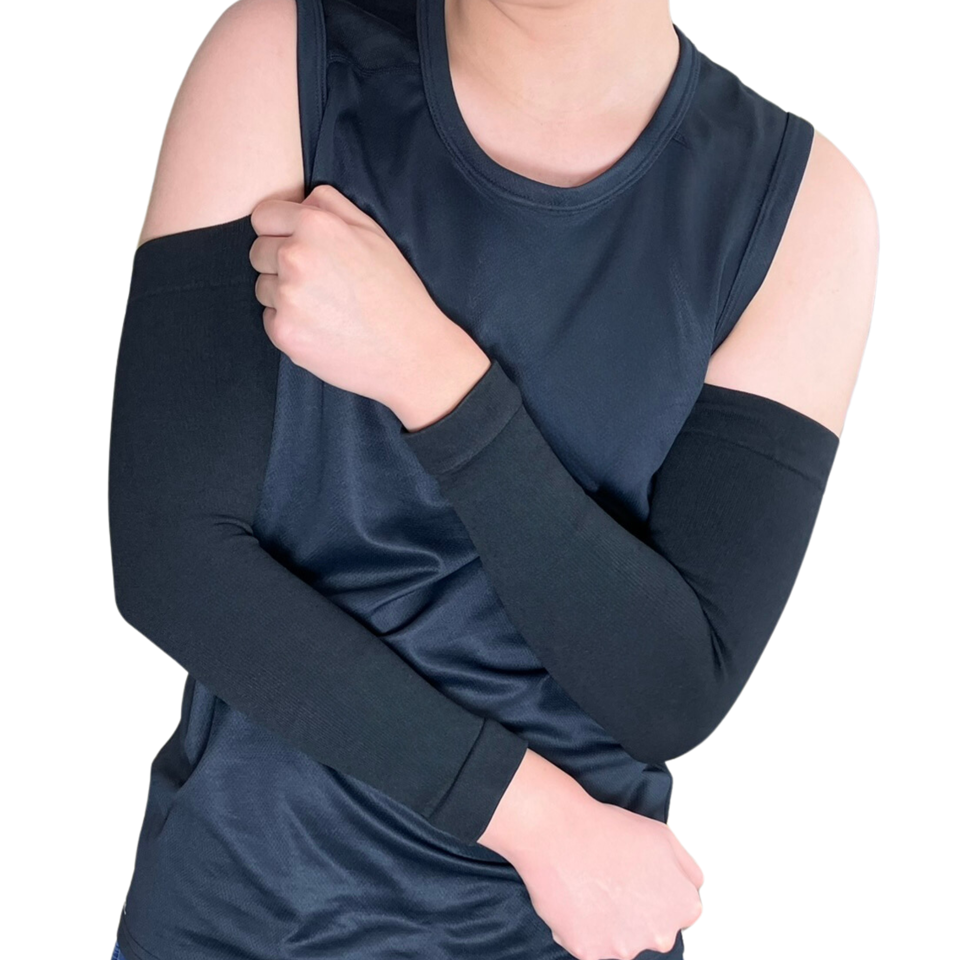 YoU® Black Arm Sleeves 8-15 mmHg