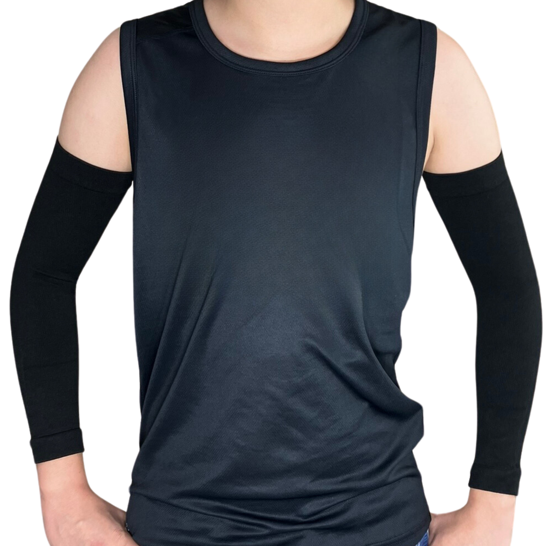 YoU® Black Arm Sleeves 8-15 mmHg