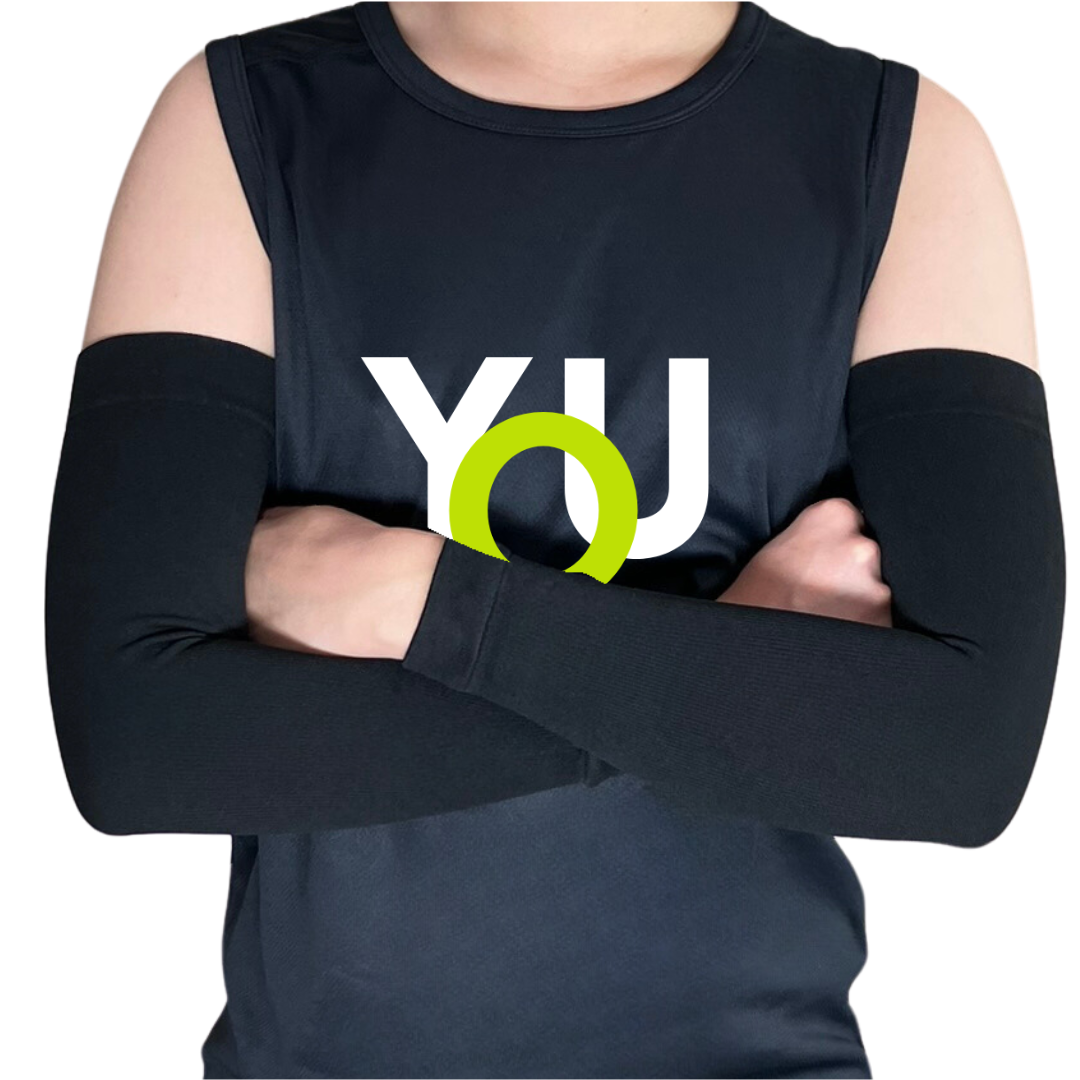 YoU® Black Arm Sleeves 8-15 mmHg