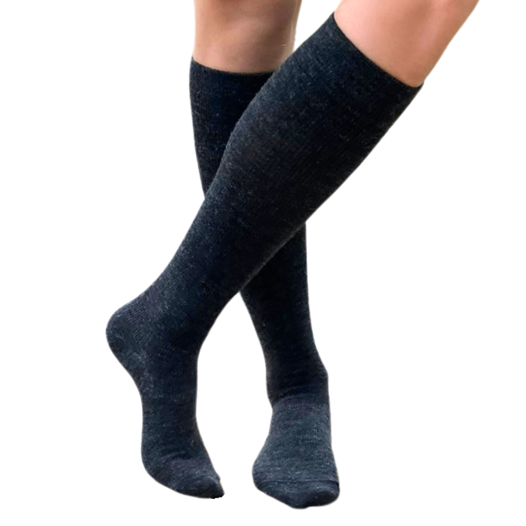 YoU Compression® CHARCOAL Alpaca WOOL Knee High 20-30 mmHg