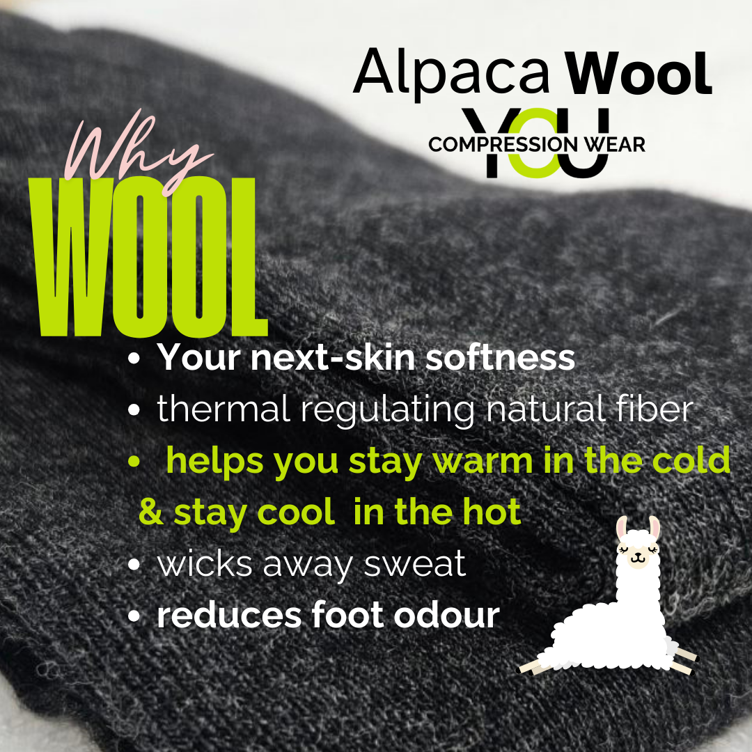 YoU® MOCHA Alpaca WOOL • 20-30 mmHg Knee High