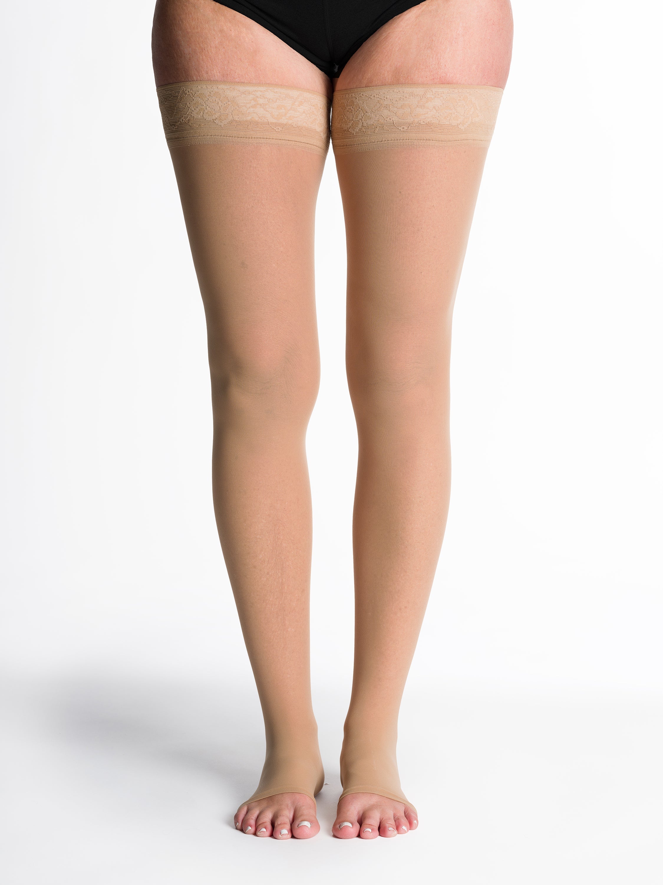 Sigvaris Sheer Open Toe Thigh High 15-20 mmHg