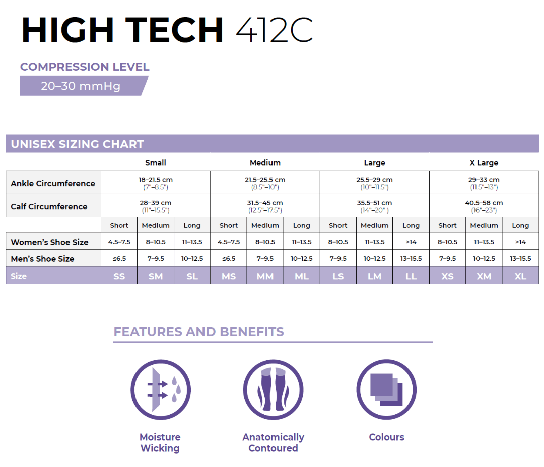 Sigvaris High Tech Knee High 20 - 30 mmHg (unisex) - YoU Compression Wear