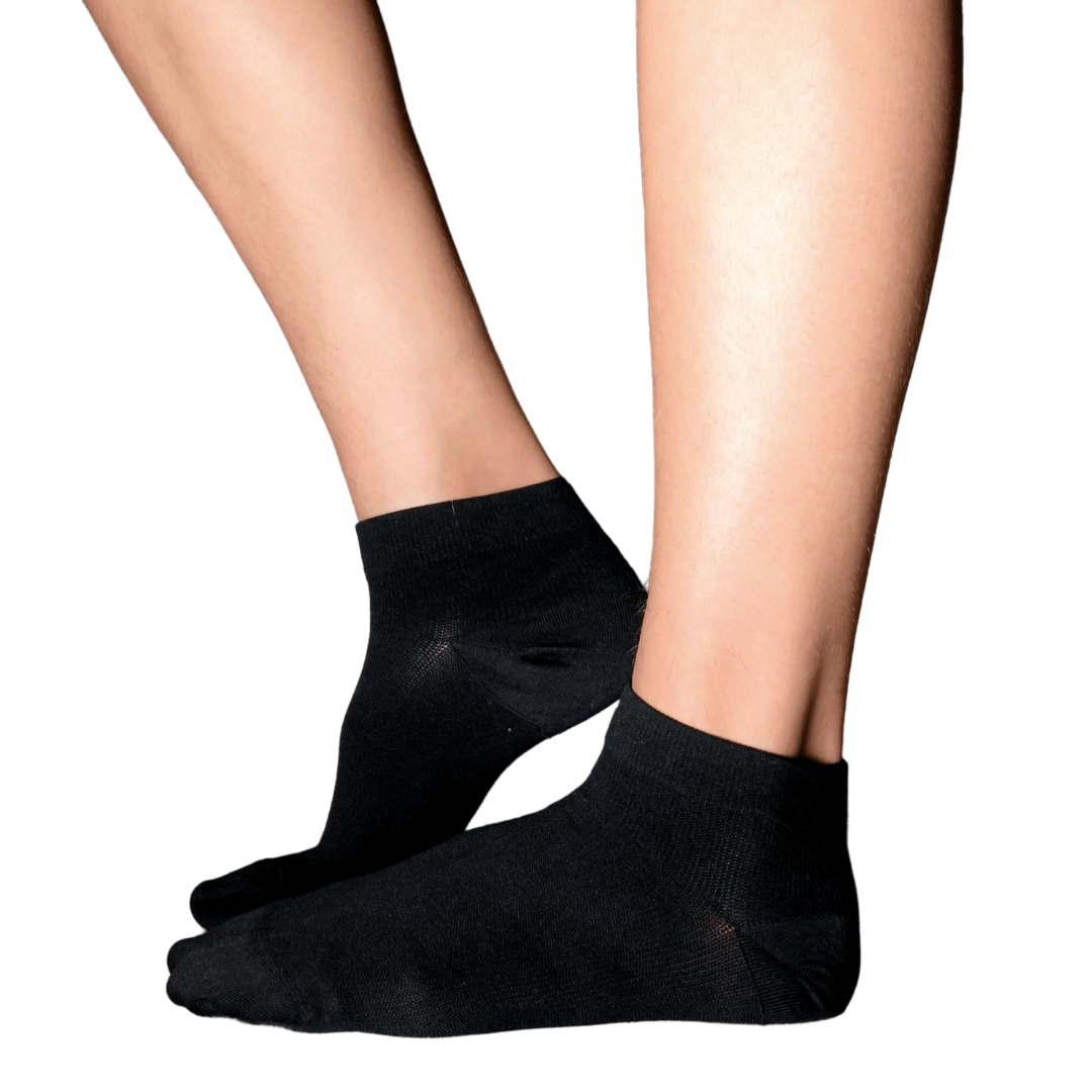 YoU® Black Bamboo Ankle Socks • Travel & Sport 15 - 20 mmHg Compression - YoU Compression Wear