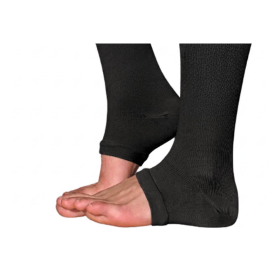 YoU® Black Knee High Open Toe • Travel & Everyday 15-20 mmHg Compression - YoU Compression Wear