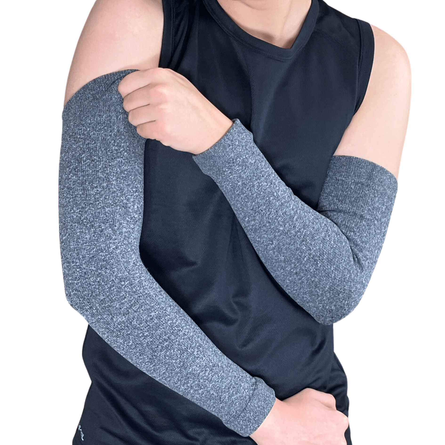 YoU Compression® Grey Marl Arm Sleeves 8 - 15 mmHg - YoU Compression Wear