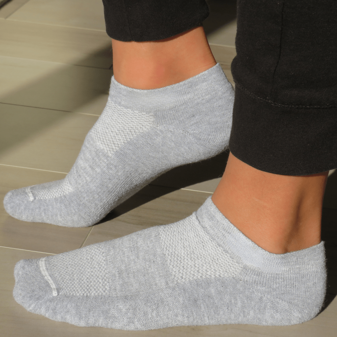 YoU Compression® Grey Sport • 20 - 30 mmHg Ankle Socks - YoU Compression Wear