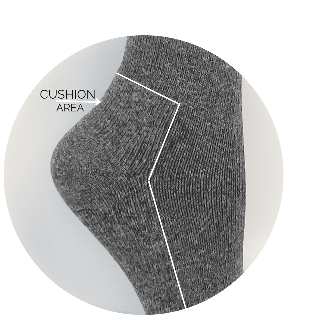YoU® Grey Marl CUSHION Knee High • Travel & Sport 15 - 20 mmHg Compression - YoU Compression Wear