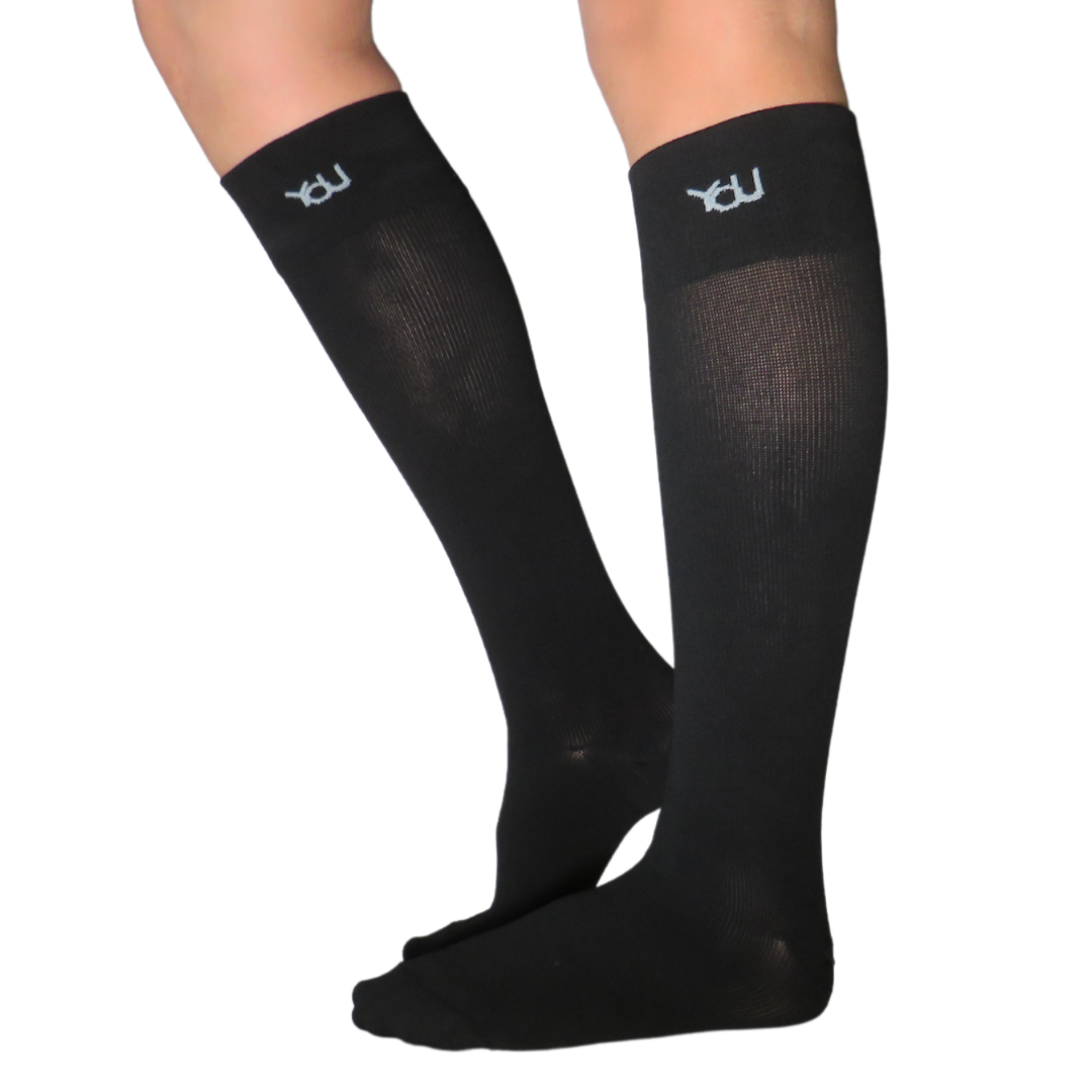 YoU® Black Knee High 30-40 mmHg