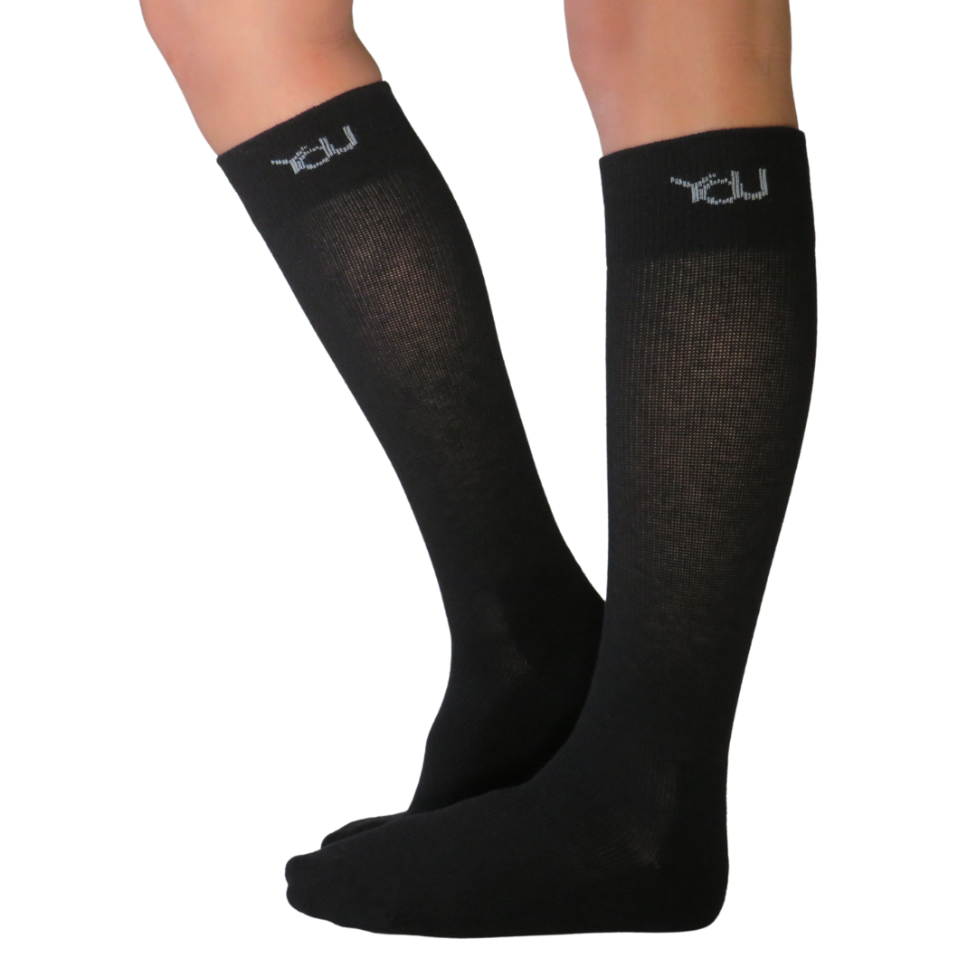 YoU Compression® Black Merino Wool 🐑 CUSHION Knee High 15- 20 mmHg ✈