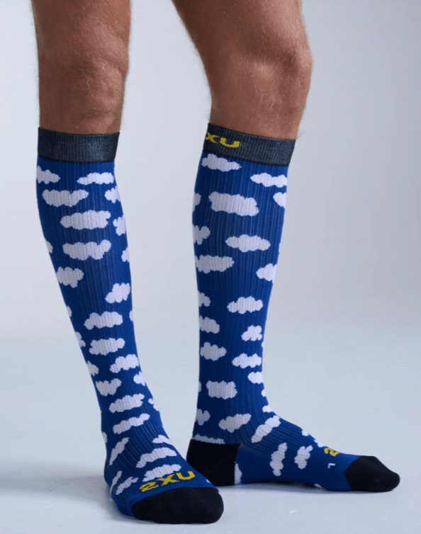 2XU Light Blue Flight Bamboo Compression Socks 20 - 30 mmHg - YoU Compression Wear
