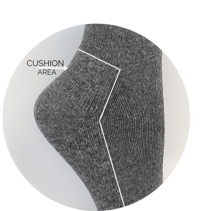 YoU® Grey Marl CUSHION Knee High • Travel &amp; Sport 15-20 mmHg Compression