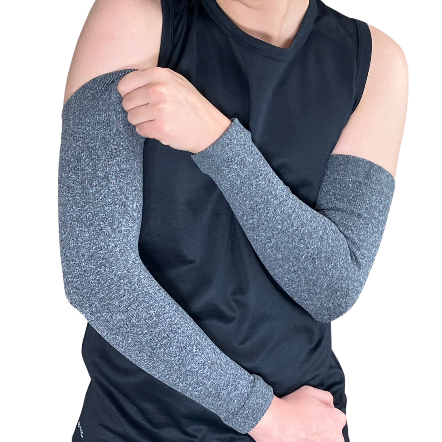 YoU Compression® Grey Marl Arm Sleeves 8-15 mmHg