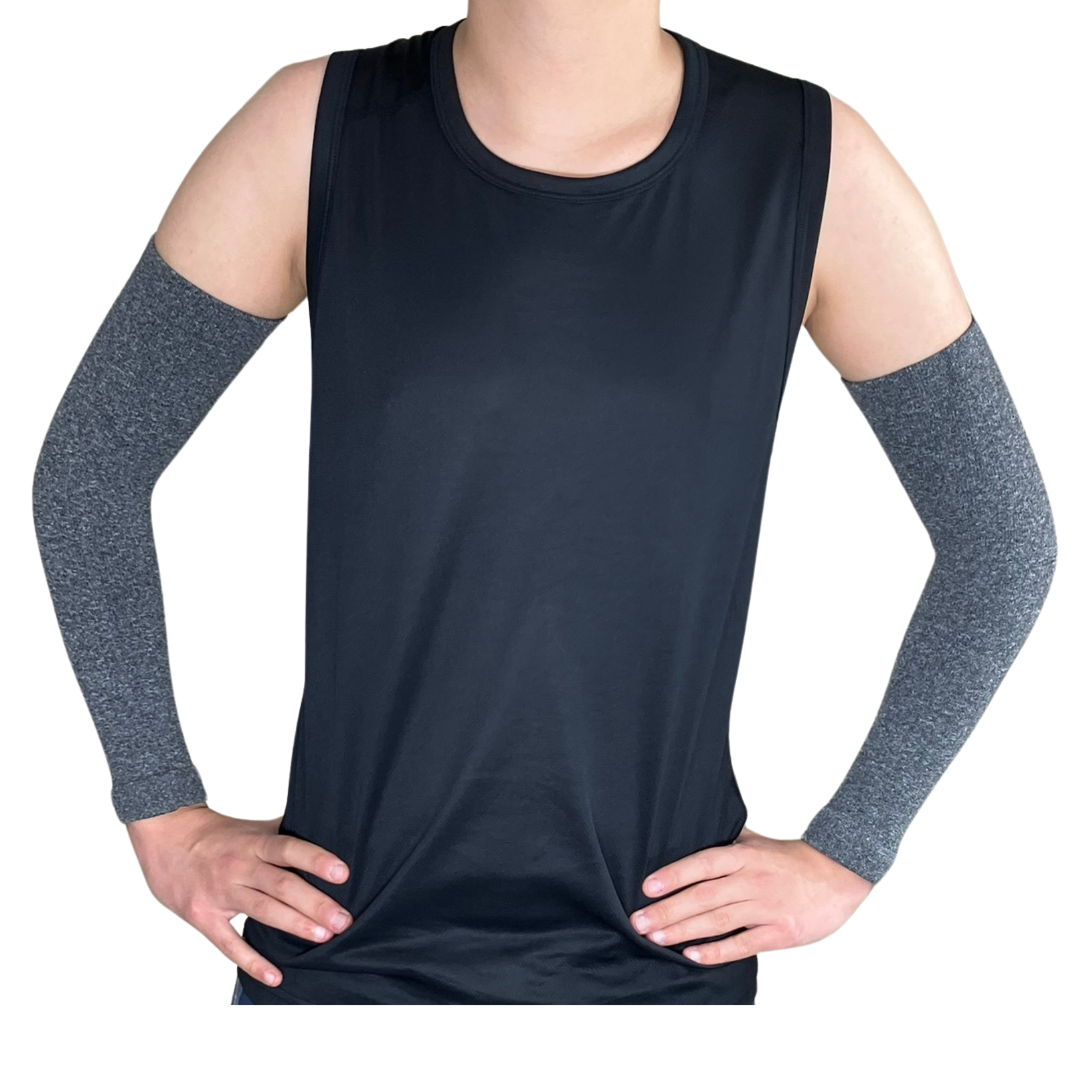 YoU Compression® Grey Marl Arm Sleeves 8-15 mmHg