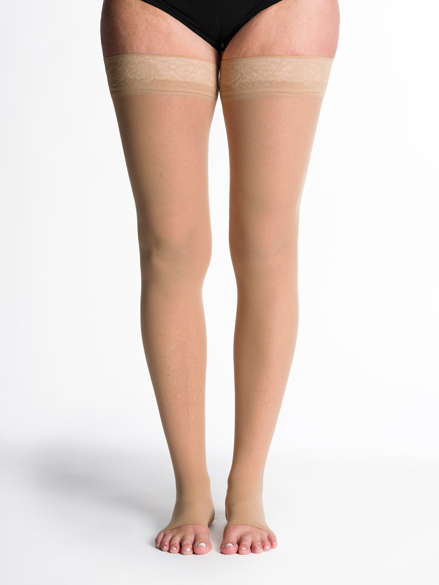 Sigvaris Sheer Open Toe Thigh High 15-20 mmHg