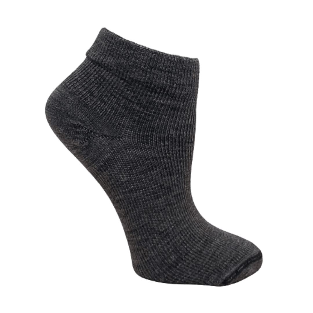Charcoal Alpaca Wool Ankle Compression Socks 20-30 mmHg - YoU Compression Wear