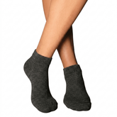 Charcoal Alpaca Wool Ankle Compression Socks 20-30 mmHg - YoU Compression Wear