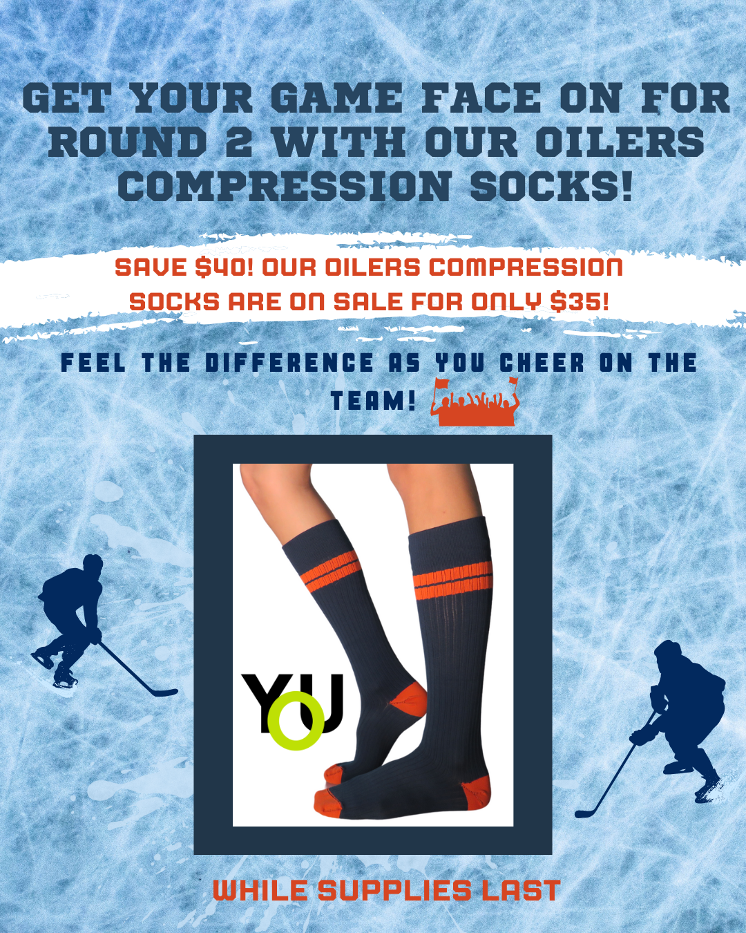 YoU Compression® Edmonton Hockey Series • 20-30 mmHg Knee High