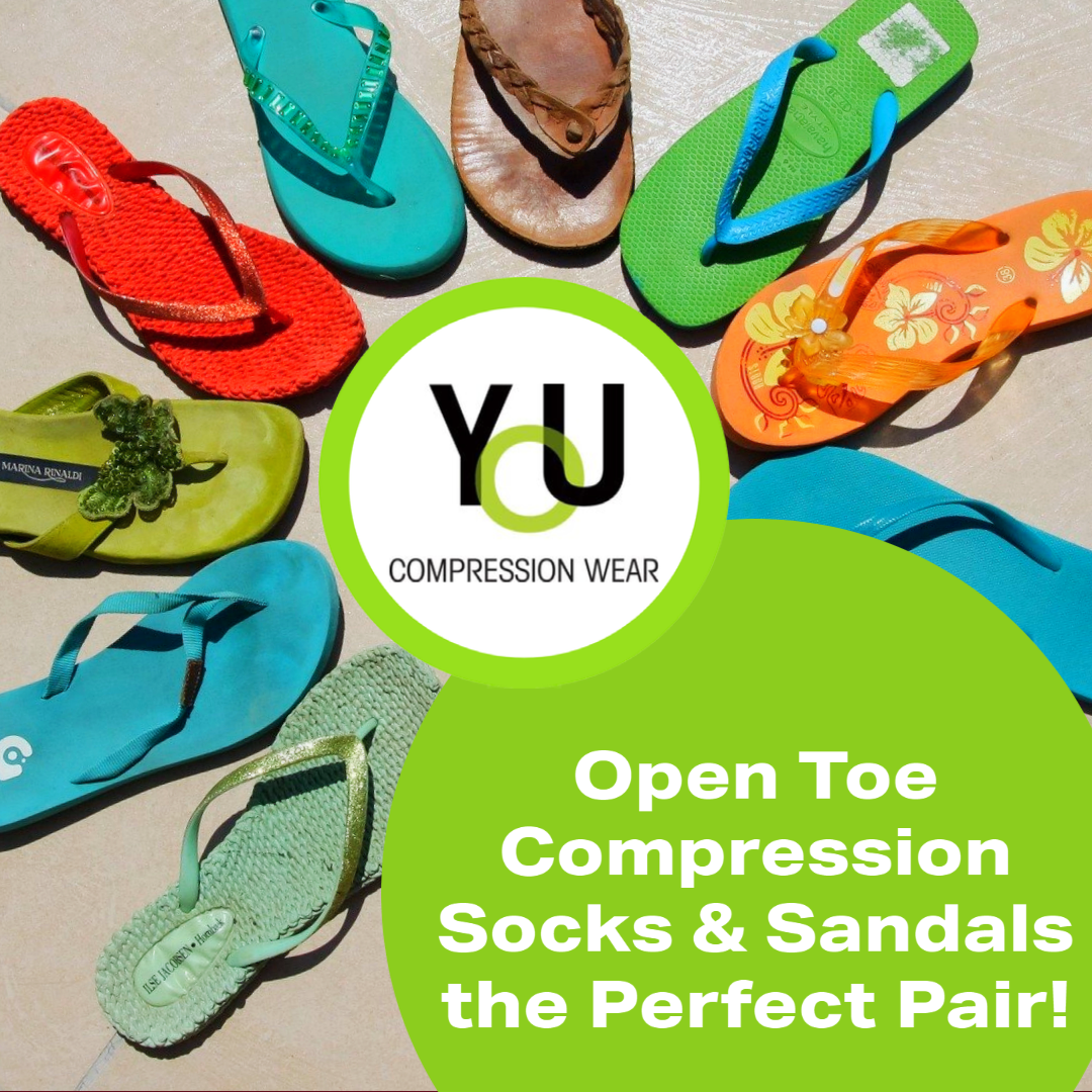 YoU Compression® Coffee Knee High Open Toe 20-30 mmHg