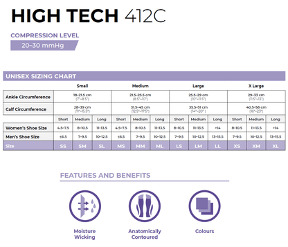 Sigvaris High Tech Knee High 20 - 30 mmHg (unisex) - YoU Compression Wear