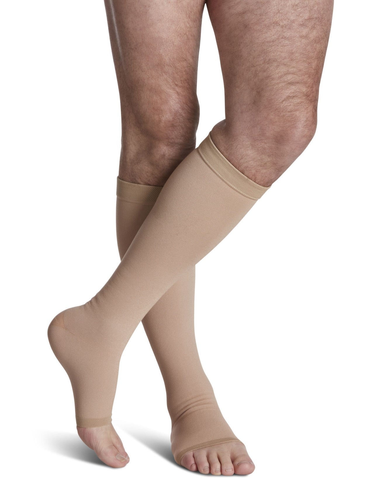 Sigvaris Natural Rubber Open Toe Knee High Beige - YoU Compression Wear