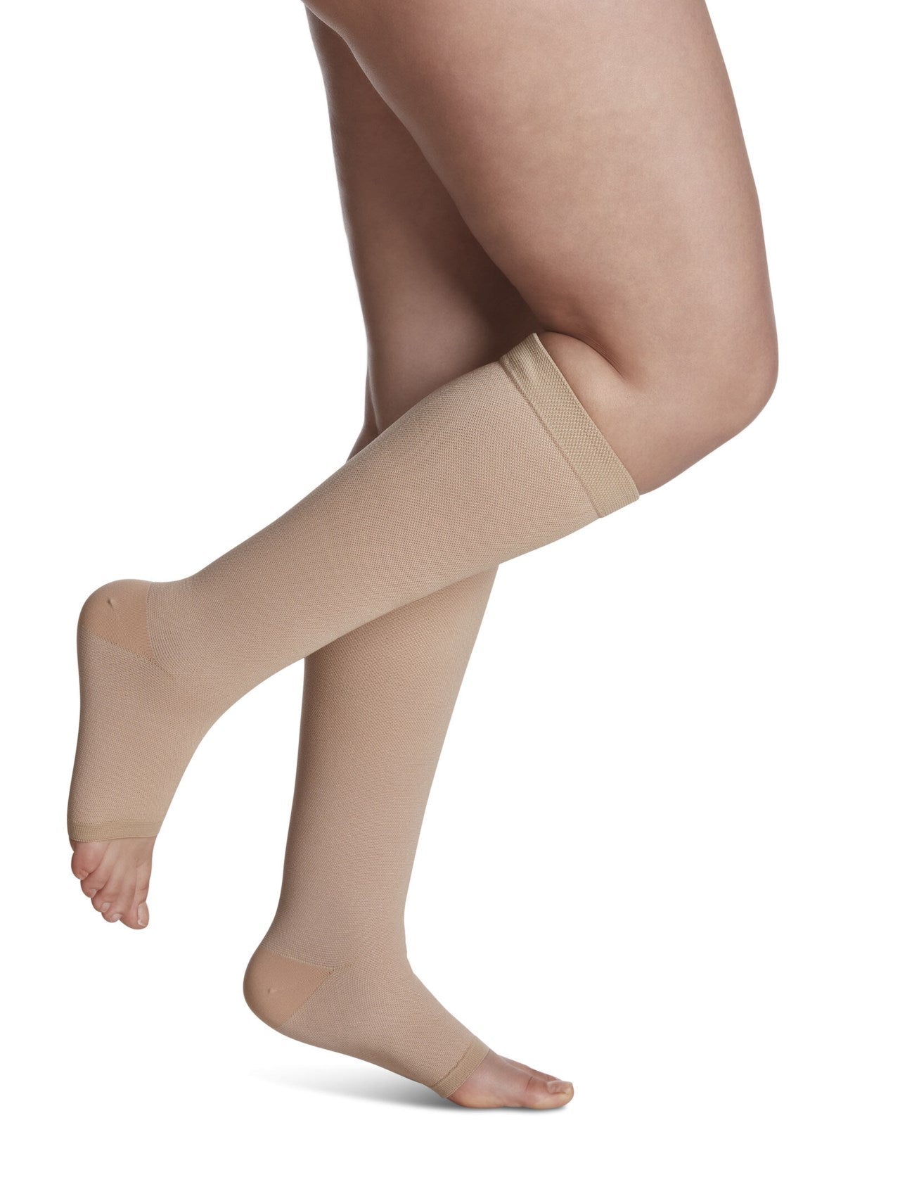 Sigvaris Natural Rubber Open Toe Knee High Beige - YoU Compression Wear