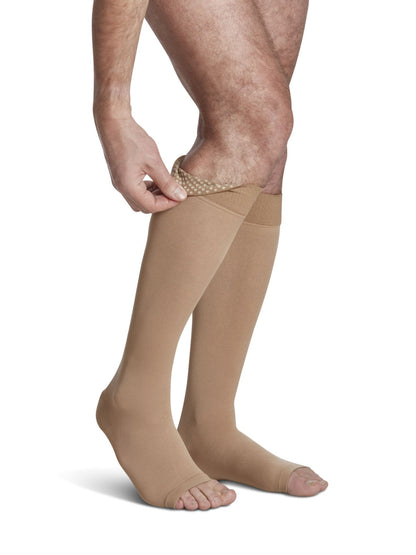 Sigvaris Opaque Open Toe Knee High 30 - 40 mmHg - YoU Compression Wear