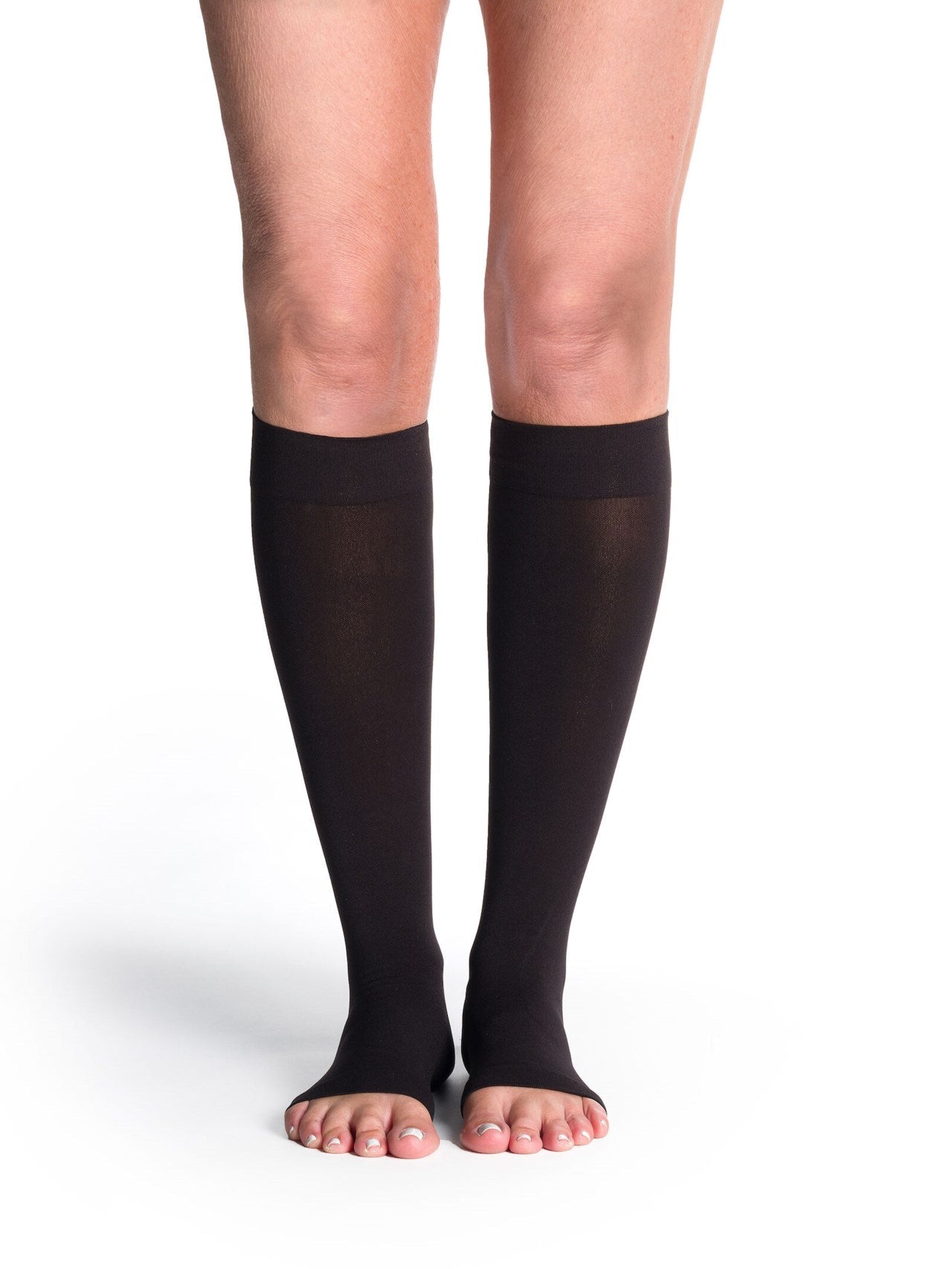 Sigvaris Soft Opaque Open Toe Knee High - YoU Compression Wear