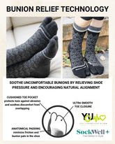 SockWell Bunion Relief Micro Socks | Non-Compression Split Toe - YoU Compression Wear