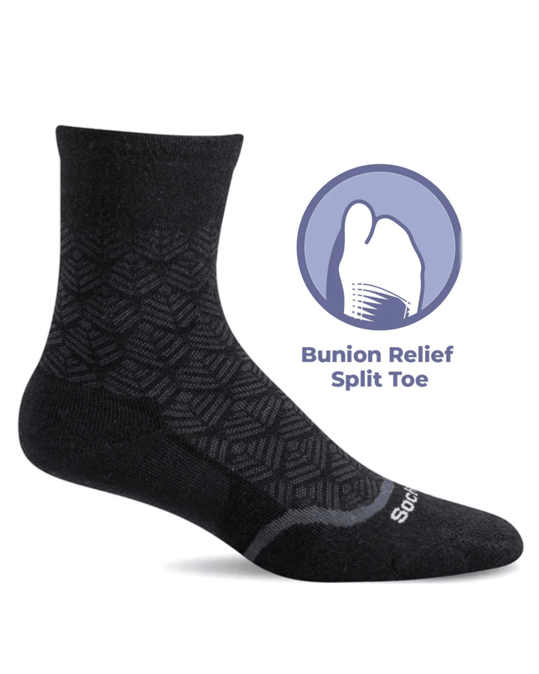 SockWell Revolution Bunion Crew Socks | Non-Compression Split Toe - YoU Compression Wear