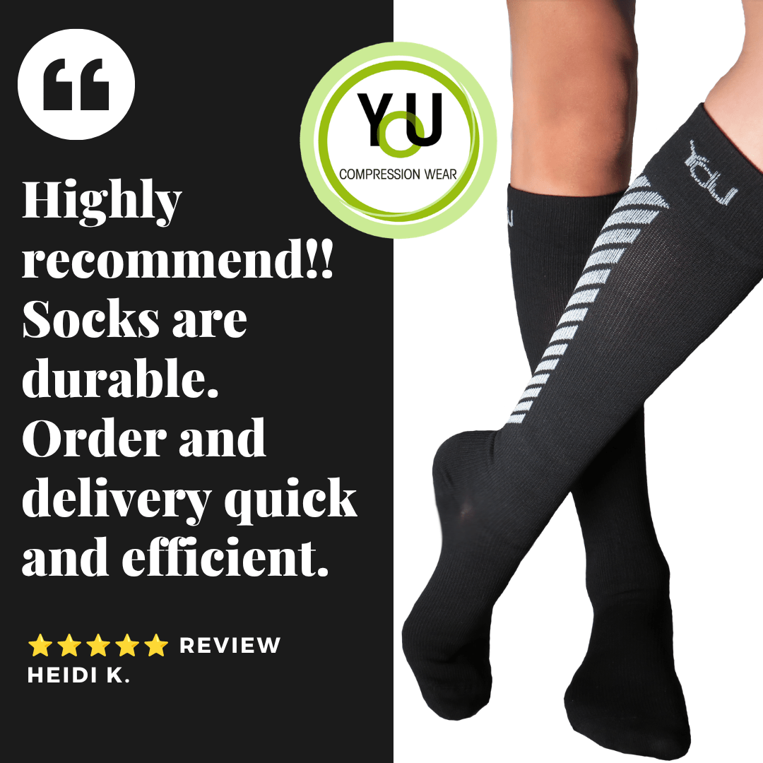 YoU Compression® Black Arrow • 20-30 mmHg Knee High - YoU Compression Wear