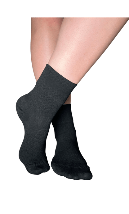 YoU Compression® Black High Ankle Socks 20-30 mmHg - YoU Compression Wear