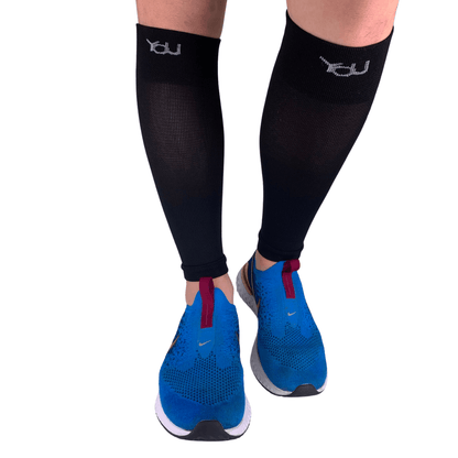 YoU Compression® Black Merino Wool 🐑 Leg Sleeves 20 - 30 mmHg - YoU Compression Wear