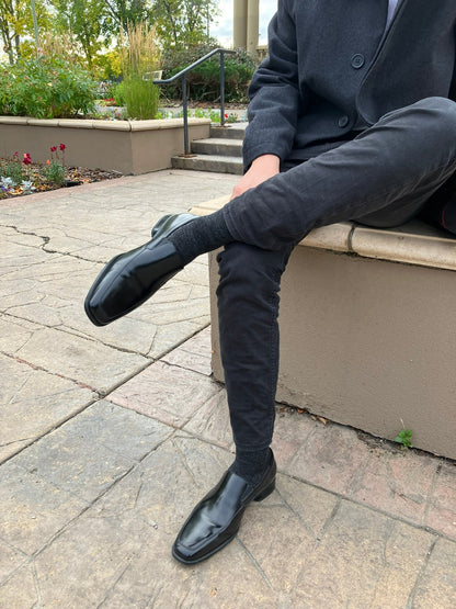 YoU Compression® CHARCOAL Alpaca WOOL Knee High 15 - 20 mmHg - YoU Compression Wear