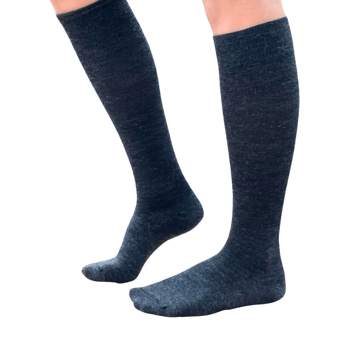 YoU Compression® CHARCOAL Alpaca WOOL Knee High 15 - 20 mmHg - YoU Compression Wear