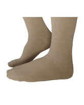 YoU Compression® Coffee Knee High Compression Socks 30-40 mmHg shown standing upright against a white background.