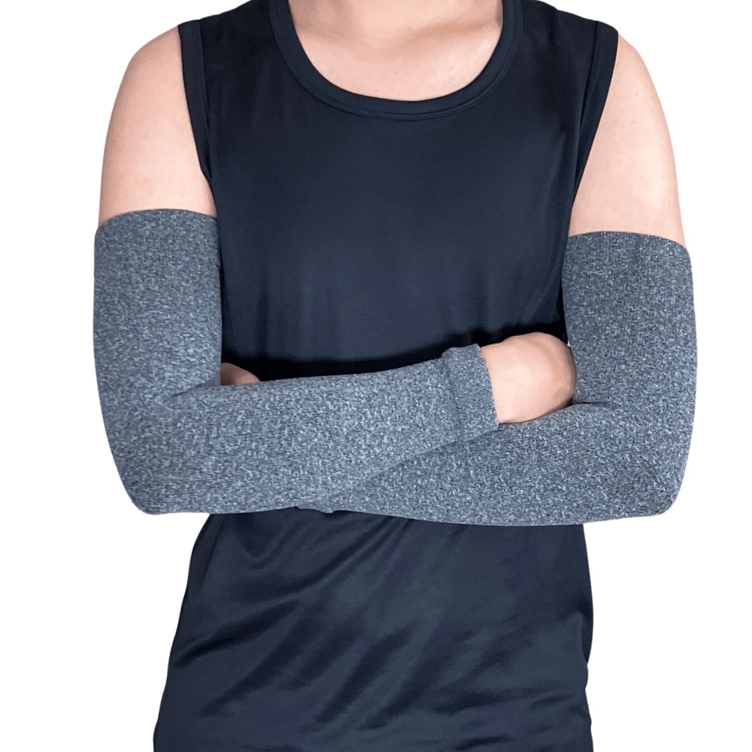 YoU Compression® Grey Marl Arm Sleeves 8 - 15 mmHg - YoU Compression Wear