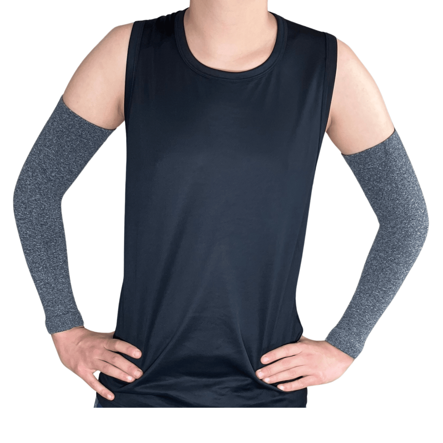YoU Compression® Grey Marl Arm Sleeves 8 - 15 mmHg - YoU Compression Wear