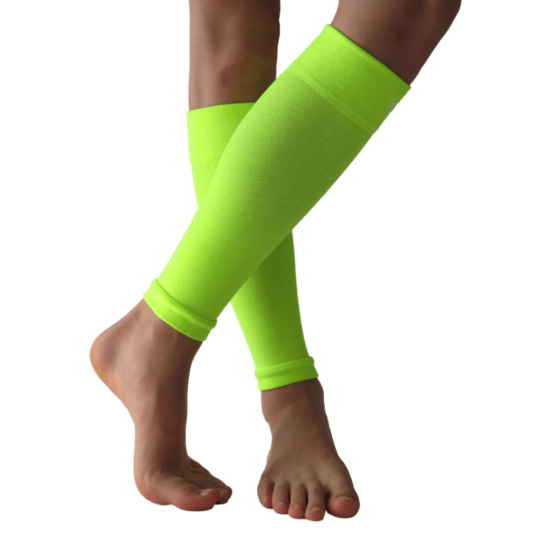 YoU Compression® Neon Yellow Compression Leg Sleeves 20-30 mmHg - YoU Compression Wear