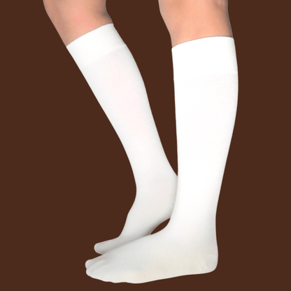 YoU Compression® Off - White Bamboo • Knee High 20 - 30 mmHg - YoU Compression Wear