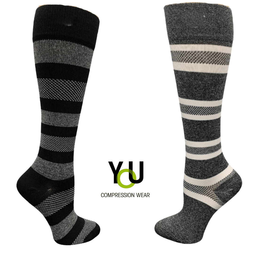 YoU Compression® Stripes Collection Knee High 20 - 30 mmHg - YoU Compression Wear
