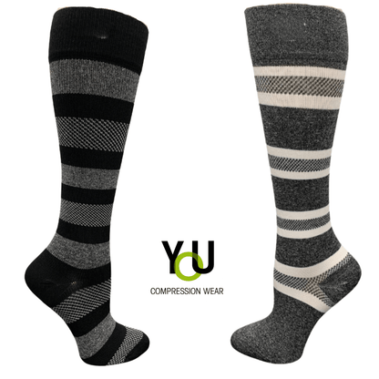 YoU Compression® Stripes Collection Knee High 20 - 30 mmHg - YoU Compression Wear