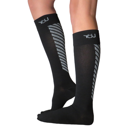 YoU Compression® Black Arrow Knee High 20-30 mmHg