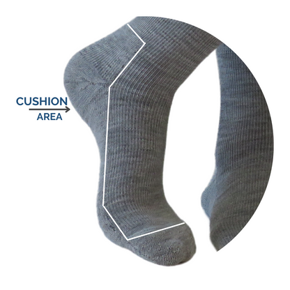 YoU Compression® Grey Merino Wool 🐑 CUSHION Knee High 20-30 mmHg