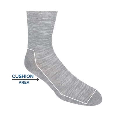 YoU Compression® Light Grey Merino Wool 🐑 CUSHION Knee High 15-20 mmHg ✈