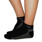YoU Compression® Black & Grey CUSHION Ankle Socks 20-30 mmHg