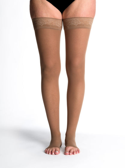 Sigvaris Sheer Open Toe Thigh High - YoU Compression Wear