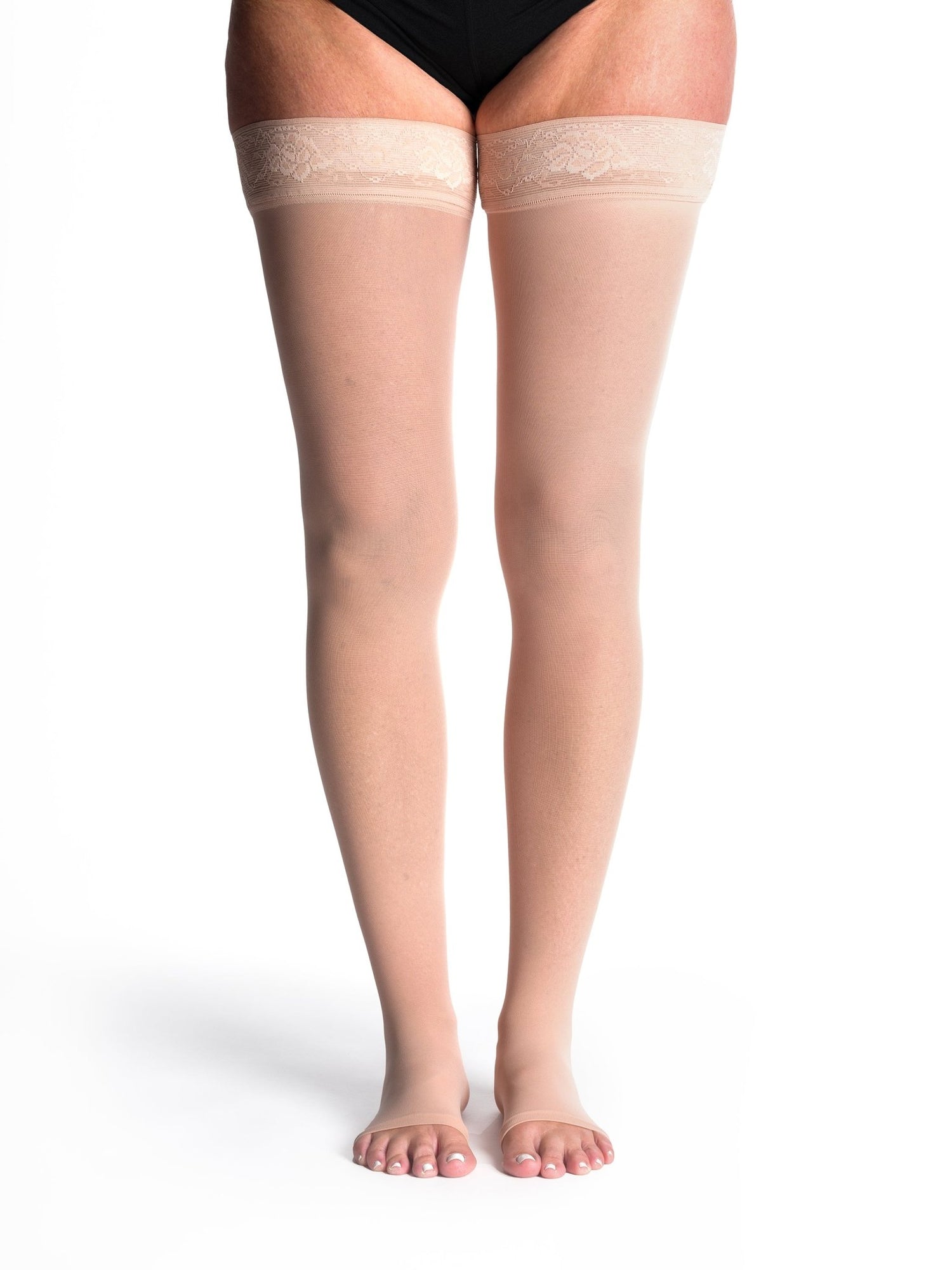 Sigvaris Sheer Open Toe Thigh High - YoU Compression Wear