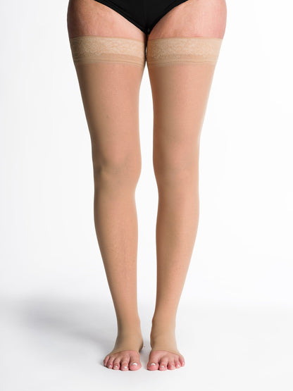 Sigvaris Sheer Open Toe Thigh High - YoU Compression Wear