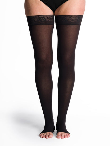 Sigvaris Soft Opaque Open Toe Thigh High - YoU Compression Wear